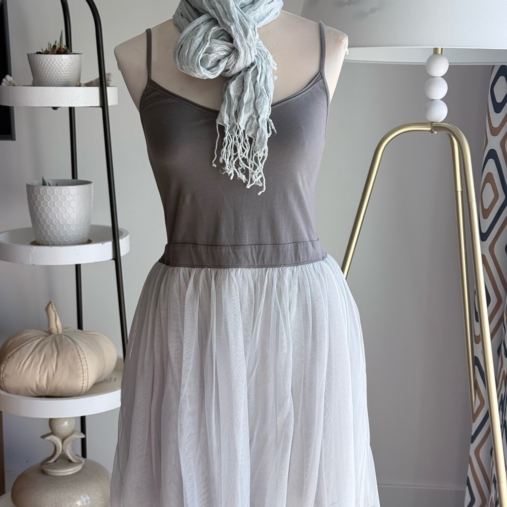 Abercrombie & Fitch Charcoal and Dusty Blue Mini Dress
